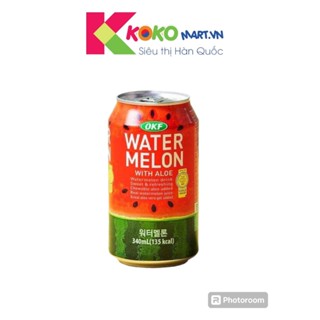 Nước dưa hấu nha đam OKF dạng lon 340ml