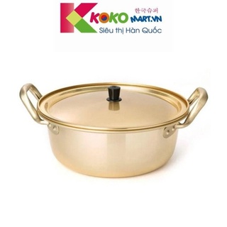 Nồi Nhôm Vàng nấu mì có nắp Hàn Quốc đk 18cm