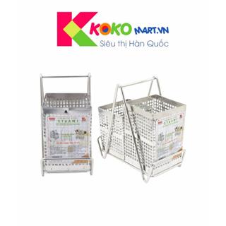 Ống đựng thìa đũa vuông đôi inox Sta Ami ST 473 ( 14cm*55cm*14cm)