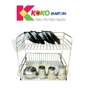Kệ Chén Bát 2 tầng inox kèm khay nhựa hứng nước Sta Ami ST 906 (355*270*330mm)