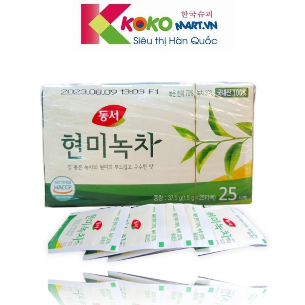 Trà Xanh Gạo Lứt Hàn Quốc hộp 25 gói