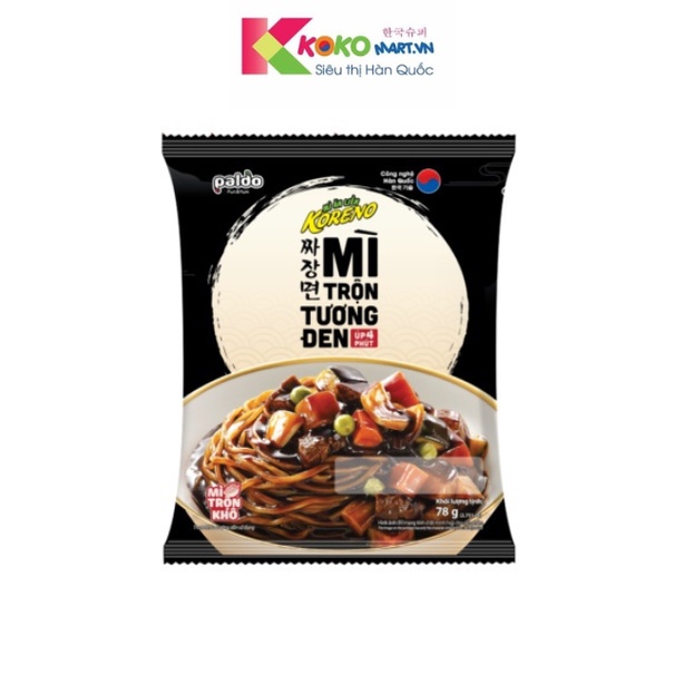 Mì trộn tương đen Koreno bịch 78g không cay