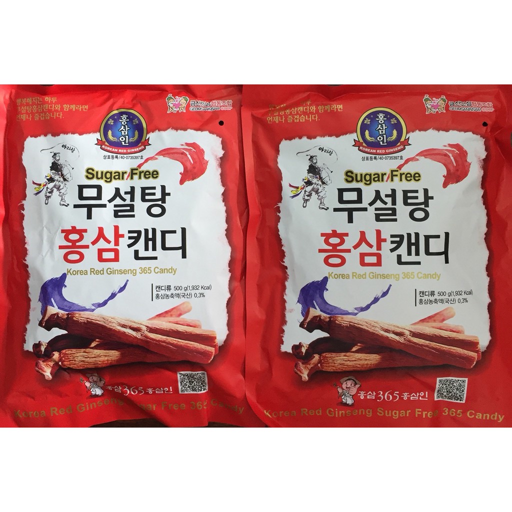 KẸO SÂM KHÔNG ĐƯỜNG 365 HÀN QUỐC 500G