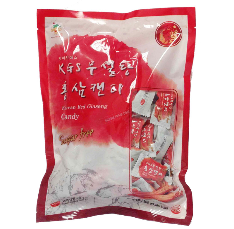 KẸO HỒNG SÂM KHÔNG ĐƯỜNG KGS HÀN QUỐC 300G
