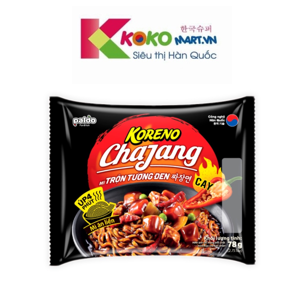 Mì Trộn Tương Đen Cay Koreno 78g