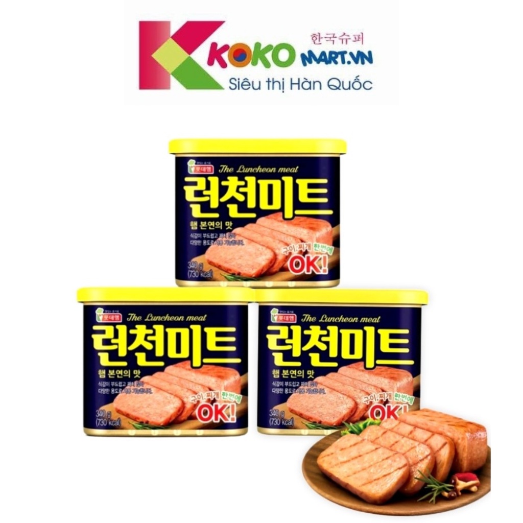 Thịt hộp Lotte Lunchoen Meat Hàn Quốc 340g