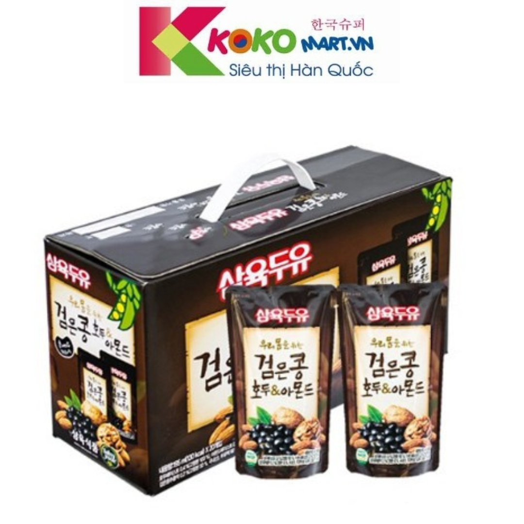 Sữa hạt đậu đen, óc chó, hạnh nhân Samyook (dạng túi 195ml*20 bịch)