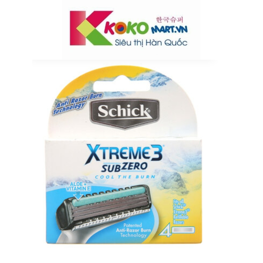 Vỉ 4 Lưỡi Dao Cạo Schick Xtreme3 4s